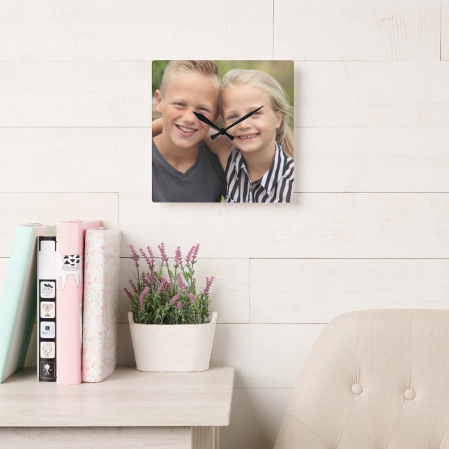 Create Your Own Photo Square Wall Clock (Reading Room)