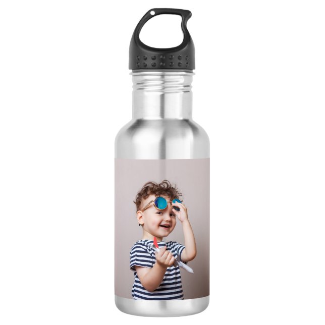Create Your Own Photo Stainless Steel Water Bottle (Front)
