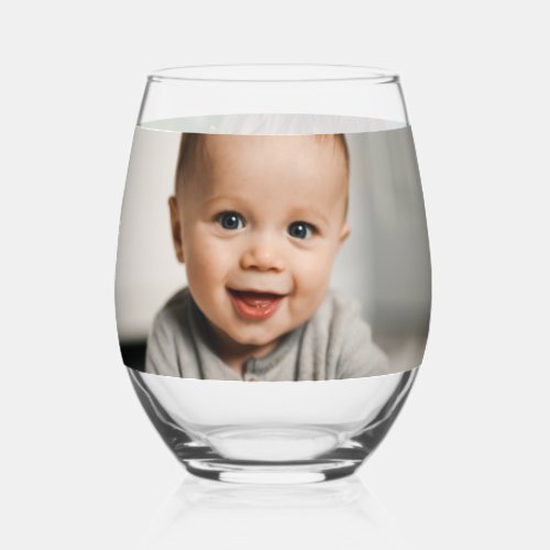 Create Your Own Photo Stemless Wine Glass