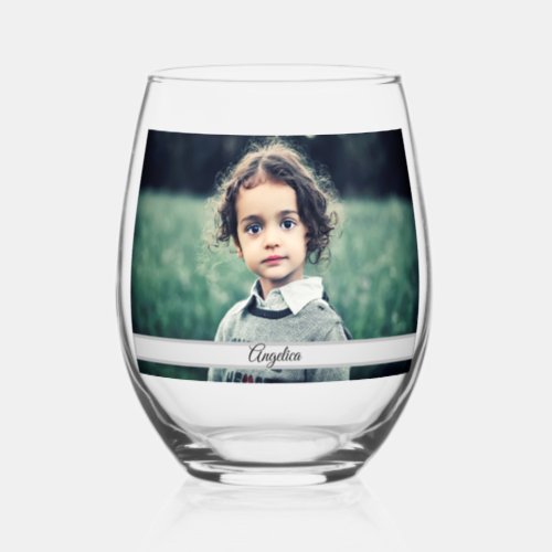 Create Your Own Photo Stemless Wine Glass
