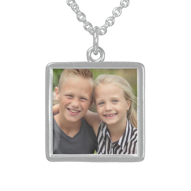 Create Your Own Photo Sterling Silver Necklace (Front)