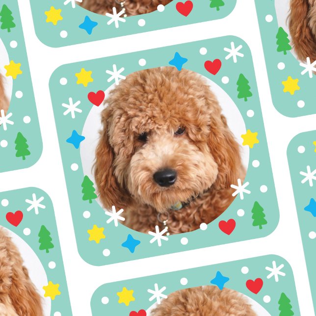 Create Your Own Photo Sticker Holiday Green (Creator Uploaded)