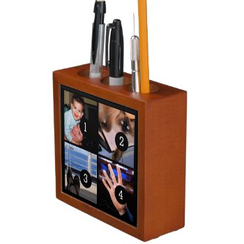 Create Your Own Photo Style Moment 8 Images Desk Organizer by AmericanStyle at Zazzle
