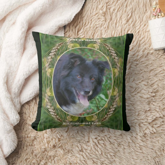 Create Your Own Photo Summer Grass Frame  Throw Pillow (Blanket)