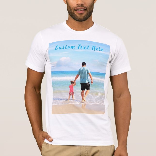 Create Your Own Photo T-Shirt with Custom Text (Front)