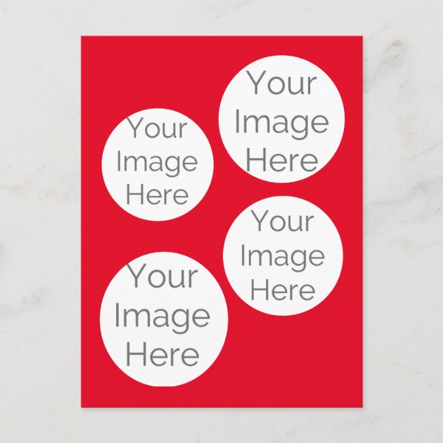 create your own photo template for red  postcard (Front)