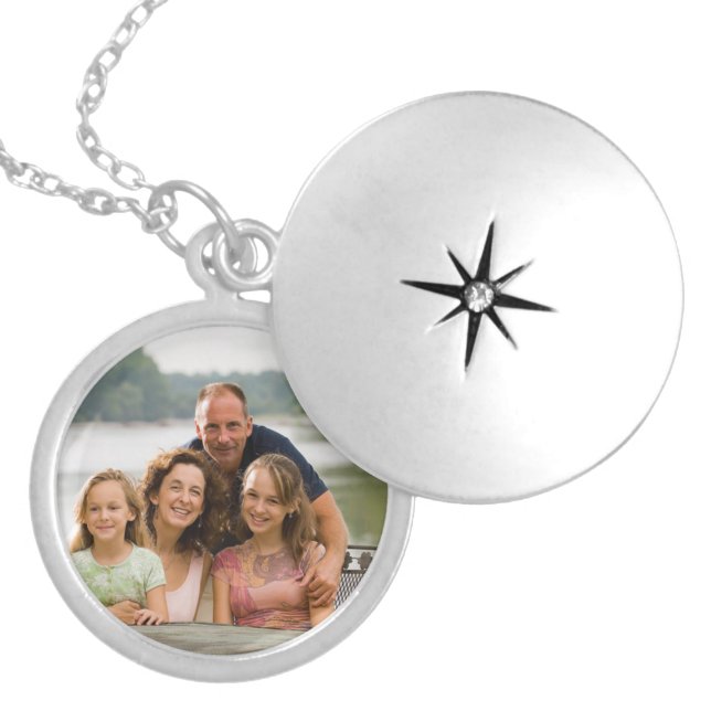 Create your own photo template locket necklace (Front)