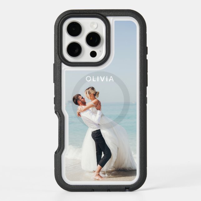 Create Your Own Photo Template Personalized Name Otterbox iPhone Case (Back)