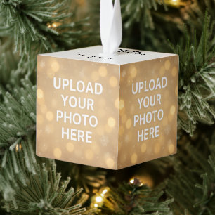 Create your own Photo Text Cube Ornament
