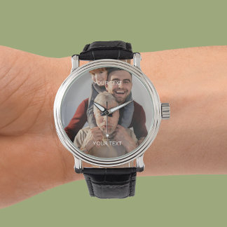Create Your Own Photo Text Keepsake Gift Watch
