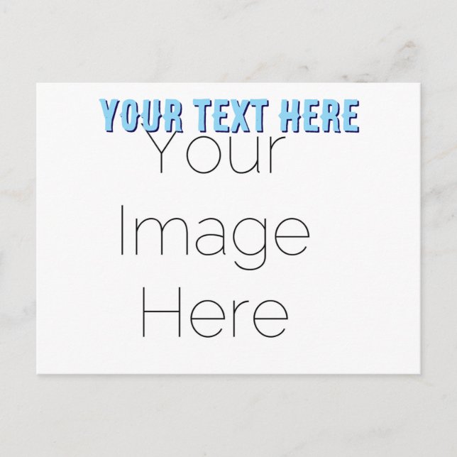 create your own photo text Postcard (Front)