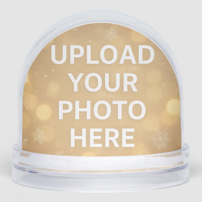 Create Your Own Photo Text Snow Globe (Front)