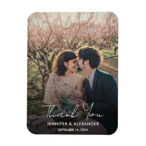 Create your own photo Thank you Wedding Magnet