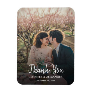 Create your own photo Thank you Wedding Magnet