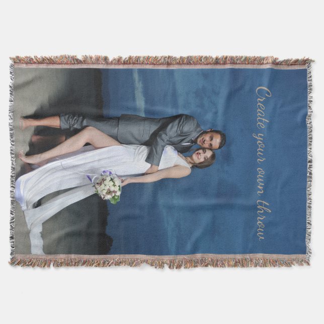 Create Your Own Photo Throw Throw Blanket (Front)