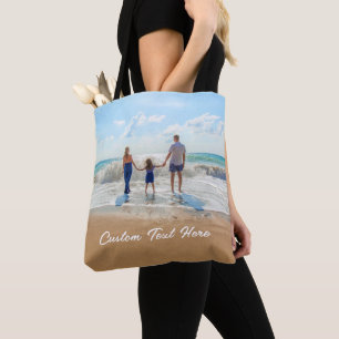 Create Your Own Photo Tote Bag Personalized Text