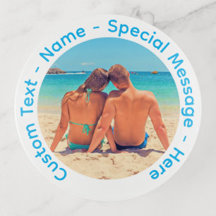 Create Your Own Photo Trinket Tray Custom Text