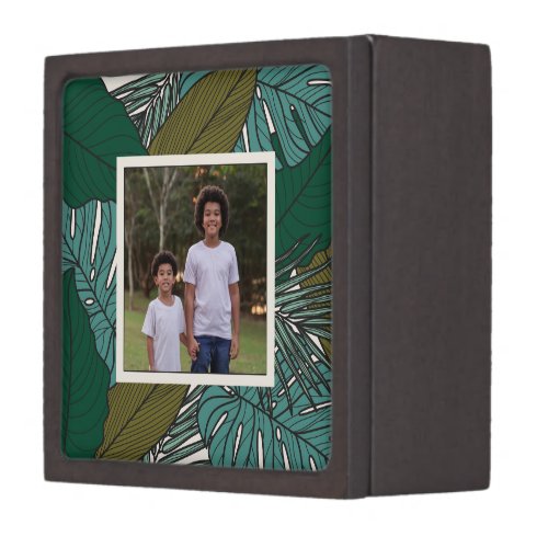 Create Your Own Photo Tropical Pattern Gift Box