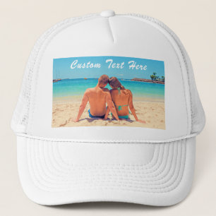Create Your Own Photo Trucker Hat Custom Text