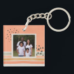 Create Your Own Photo Watercolor Boho Keychain<br><div class="desc">Customize this fun boho design with your own photos.</div>