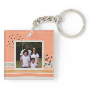Create Your Own Photo Watercolor Boho Keychain