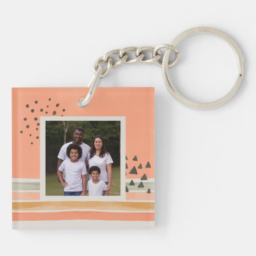Create Your Own Photo Watercolor Boho Keychain