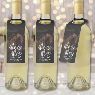 Create Your Own Photo Wedding Bottle Hanger Tag