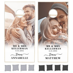 Create Your Own Photo Wedding Cornhole Set