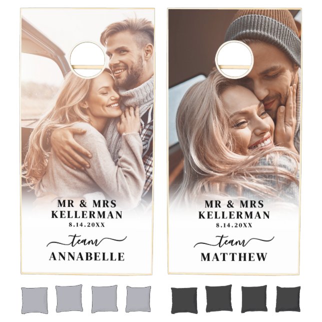 Create Your Own Photo Wedding Cornhole Set (Set)