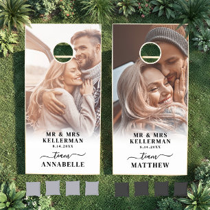 Create Your Own Photo Wedding Cornhole Set