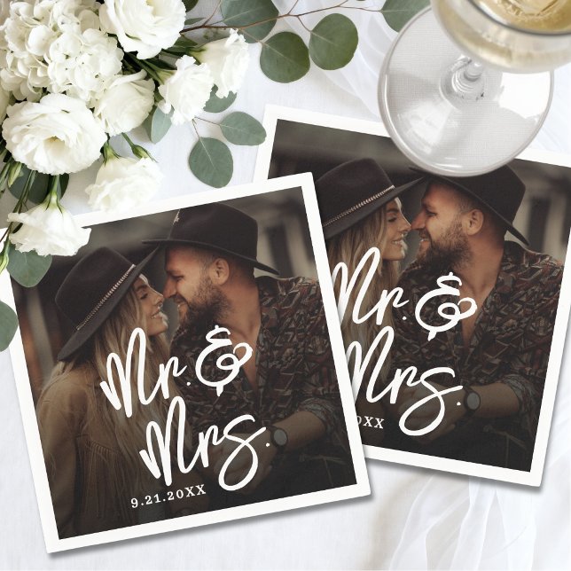 Create Your Own Photo Wedding Napkins (Create Your Own Photo Wedding Napkins)