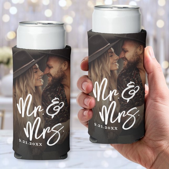 Create Your Own Photo Wedding Seltzer Can Cooler (Create Your Own Photo Wedding Seltzer Can Cooler )