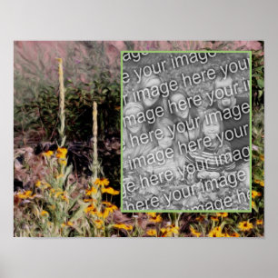 Create Your Own Photo Wildflowers Art Border Poster