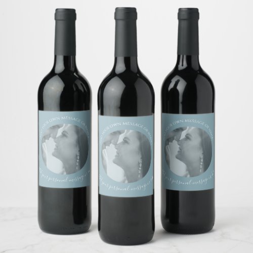 Create Your Own Photo Wine Blue Label 
