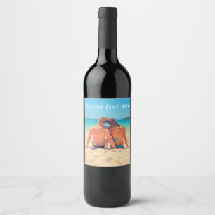 Create Your Own Photo Wine Bottle Labels with Text