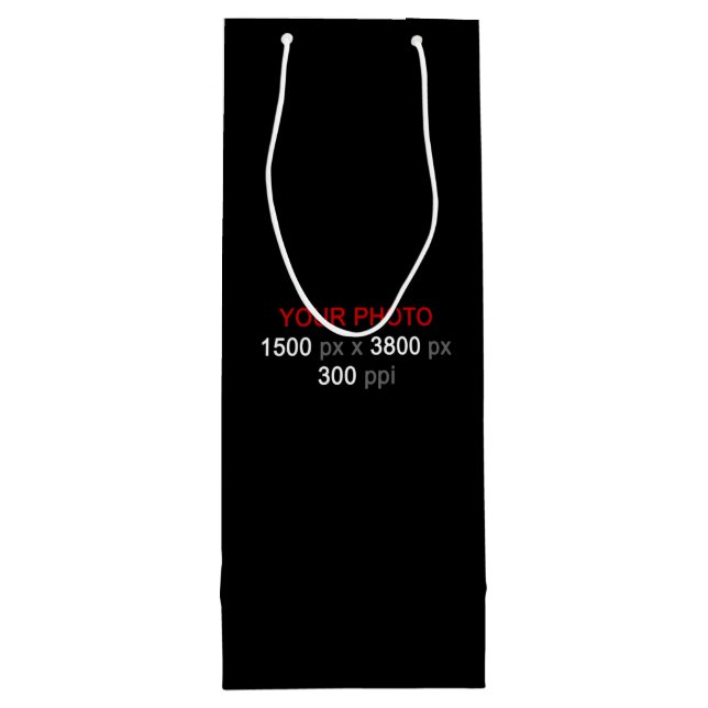 Create Your Own Photo Wine Gift Bag (Back)