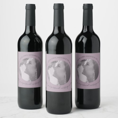 Create Your Own Photo Wine Purple Label 