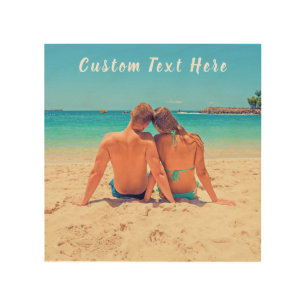Create Your Own Photo Wood Wall Art Custom Text