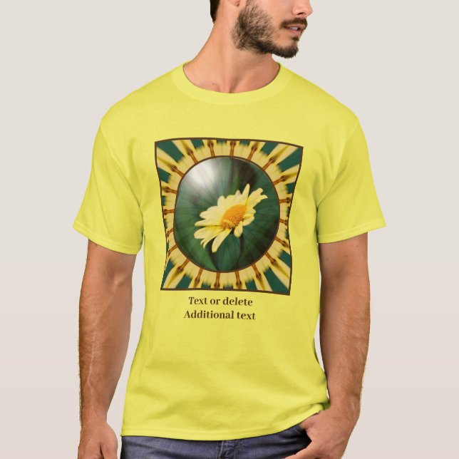 Create Your Own Photo Yellow Rays Abstract Frame  T-Shirt (Front)