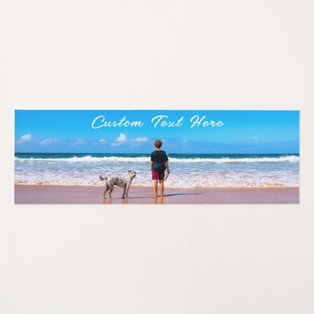 Create Your Own Photo Yoga Mat Gift Custom Text (Front (Horizontal))