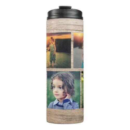 Create your own photos photo collage family thermal tumbler