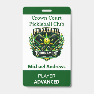 Create Your Own Pickleball Tournament Badge
