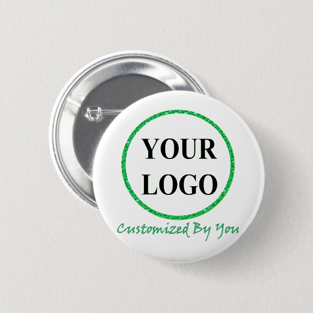Create Your Own Picture ADD YOUR LOGO HERE Button (Front & Back)