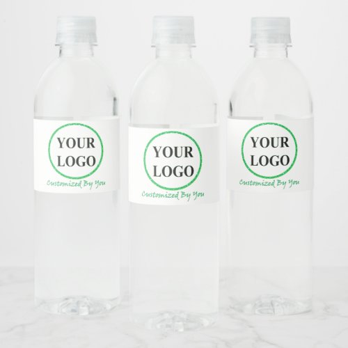 Create Your Own Picture ADD YOUR LOGO HERE Water Bottle Label