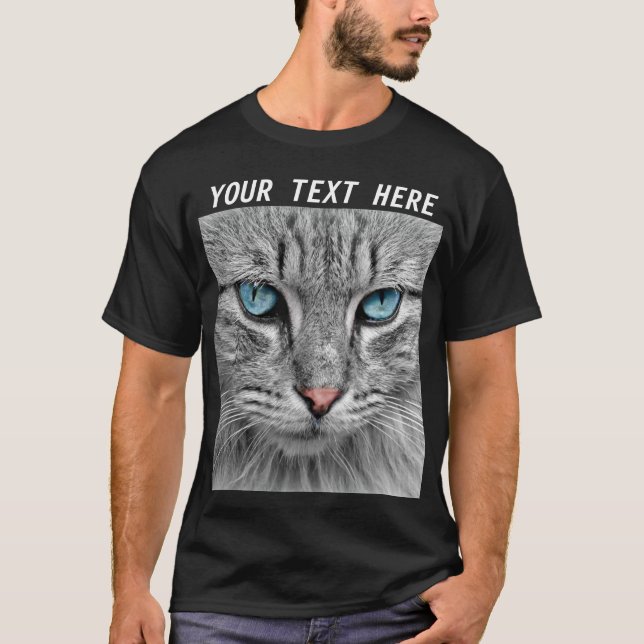 Create your own picture Pet Photo Animal Cat T-Shirt (Front)