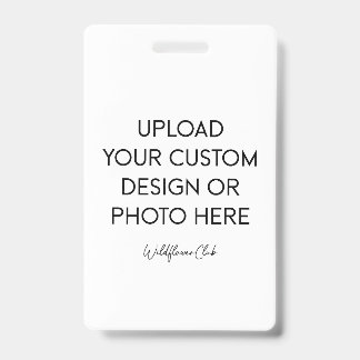 Create Your Own Picture Vertical PVC Plastic Badge
