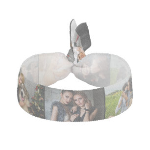 Create your own Pictures Custom 9 Photo Collage Elastic Hair Tie