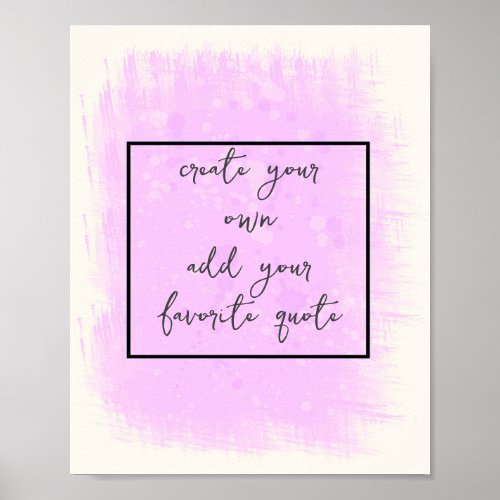  create your own pink and cream add text  poster