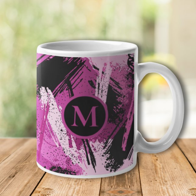 Create Your Own Pink Camo Monogram Personalized Coffee Mug (Creator Uploaded)