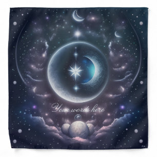 Create Your Own Pink Clouds & Silver Moon Altar Bandana